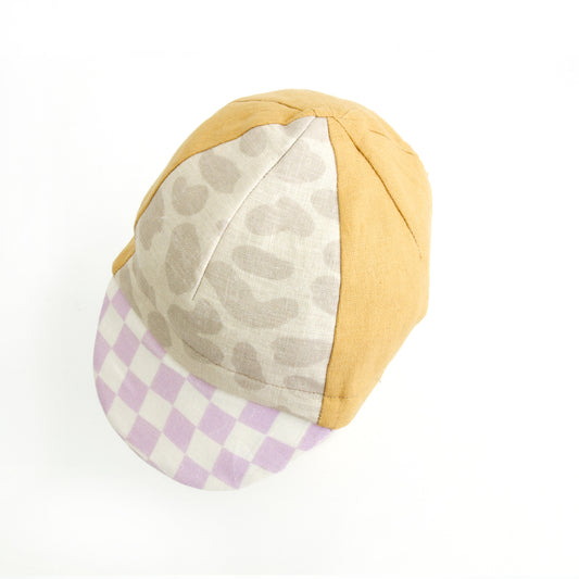 Velo Cap | Leinen | Pastell Leo Checked