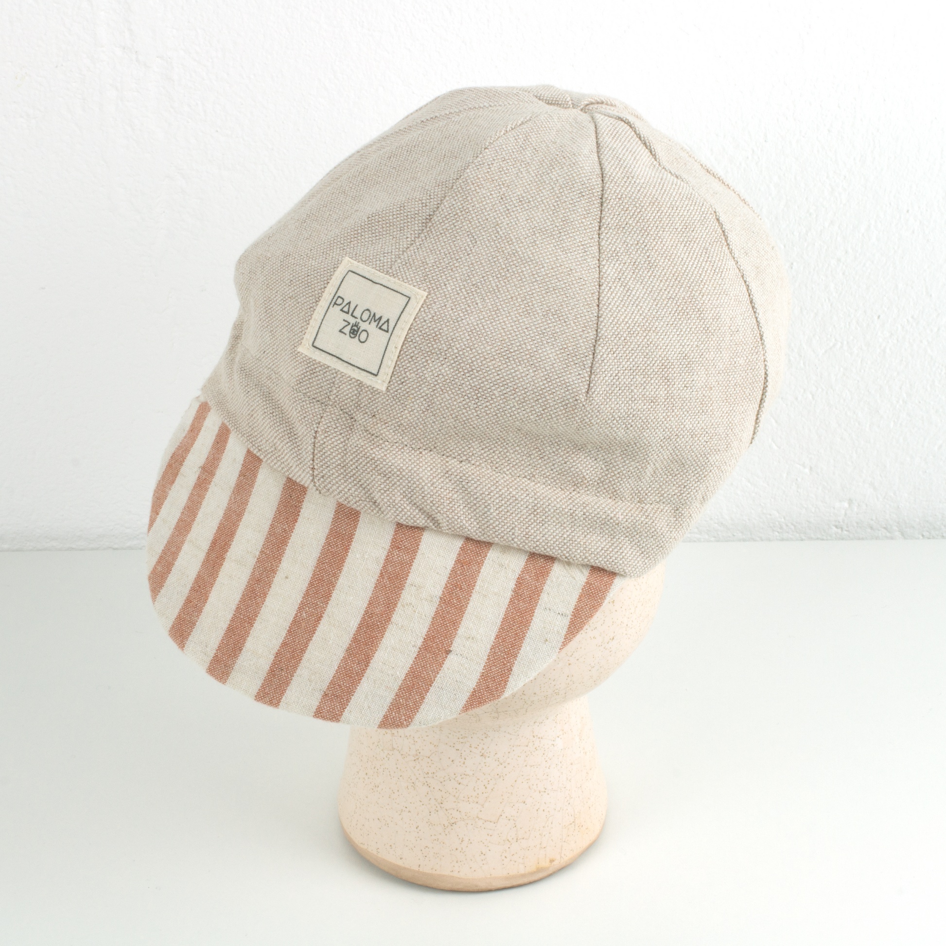 PalomaZoo Velo Cap Beige & Terra Stripes Tragebeispiel