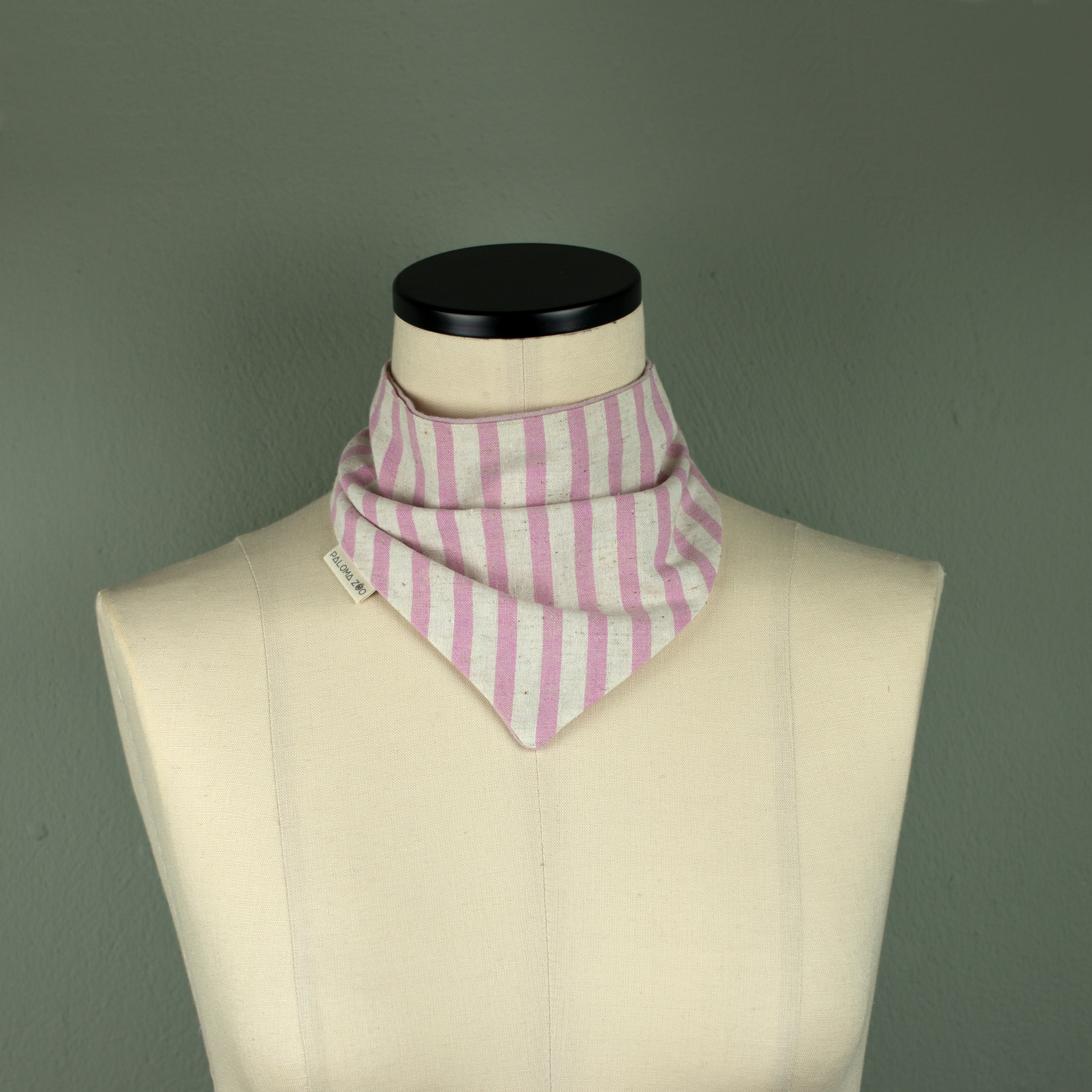 PalomaZoo Baby Bib Pink Stripes & Rosa Tragebeispiel